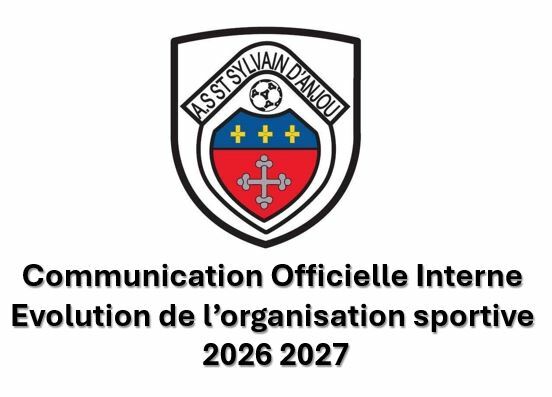 Communication officielle : Evolution de l'Organisation Sportive