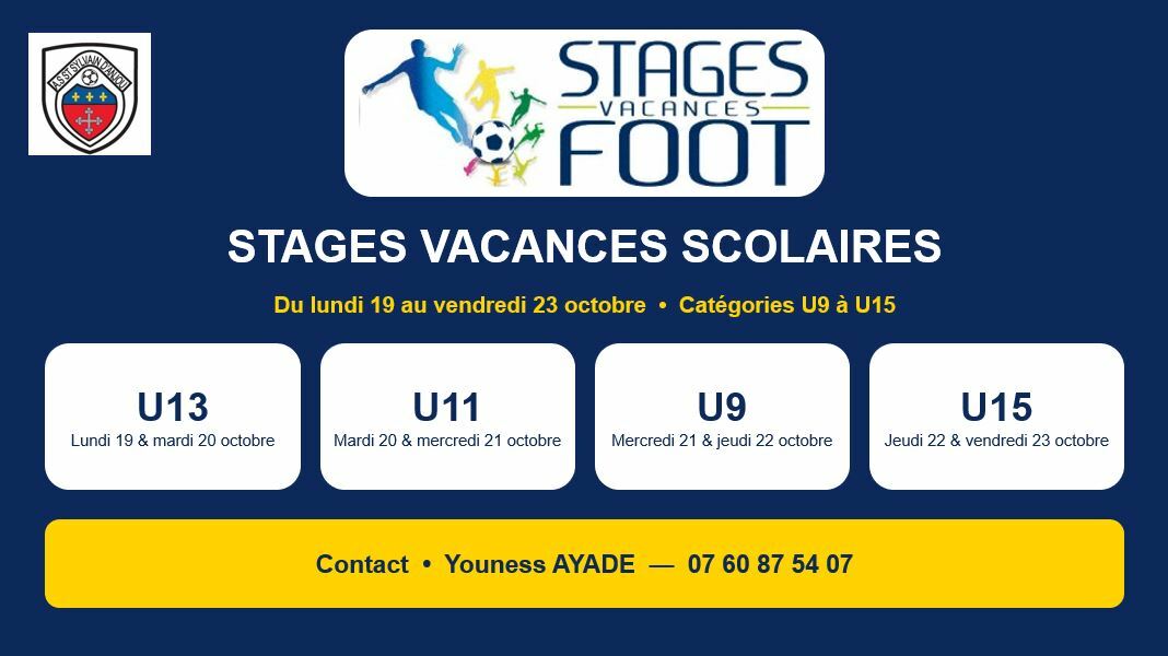 STAGES VACANCES TOUSSAINT !