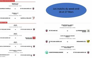 Matchs du week-end 26 &amp; 27 Mars 