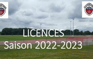 LICENCES 2022-2023 : TOUTES LES INFOS !