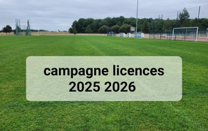 Infos licences saison 2025-2026 !