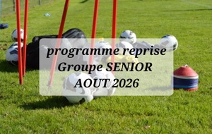 Programme reprise SENIORS AOÛT 2026