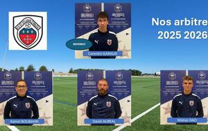 NOS ARBITRES pour 2025-2026 !