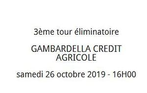 COUPE GAMBARDELLA U18 le 26 octobre !