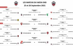MATCHS DU WEEK-END 25 &amp; 26 SEPTEMBRE