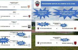 MATCHS au CAMPUS 14 &amp; 15 MAI !