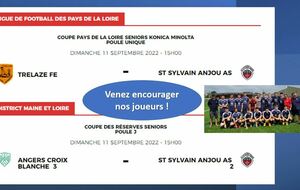 Nos SENIORS sont en COUPE dimanche prochain !