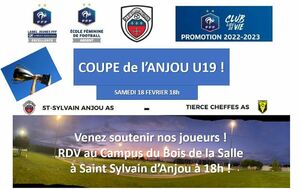 Samedi 18 février : Coupe de l'Anjou pour nos U19 !