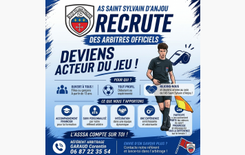 l'ASSSA RECRUTE DES ARBITRES !