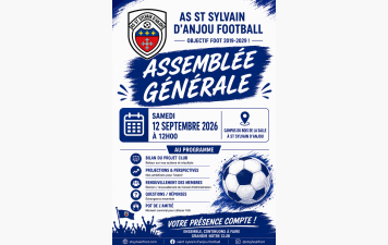 📢 ASSEMBLÉE GÉNÉRALE DU CLUB  le 12 SEPTEMBRE !