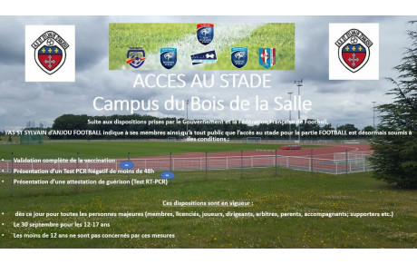 ACCES STADE et PASS SANITAIRE