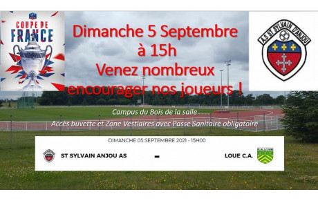 5 Septembre 15h : 2ème Tour Coupe de France !