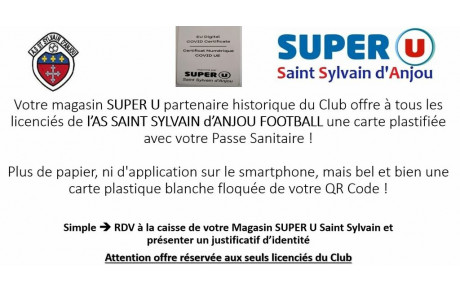Votre Carte Passe Sanitaire Super U offerte ! 