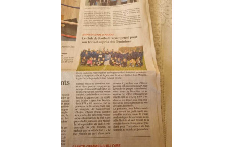 Article Courrier de l'Ouest Foot Féminin 
