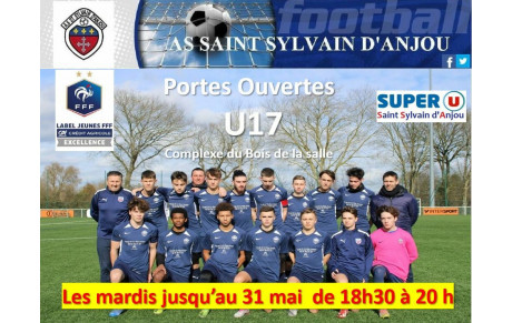Portes Ouvertes U17 les mardis de Mai !