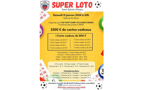 Soirée LOTO le 13 janvier 2024 !