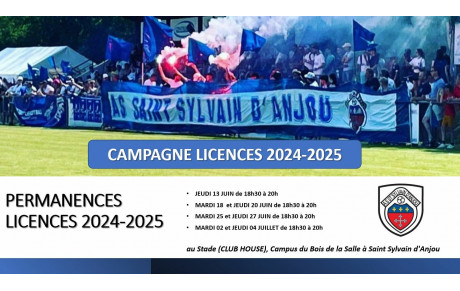 CAMPAGNE LICENCES 2024 2025 !