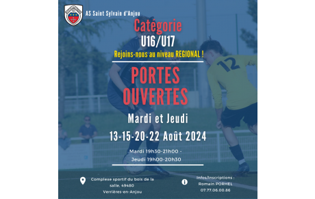 La catégorie U16-U17 recrute !