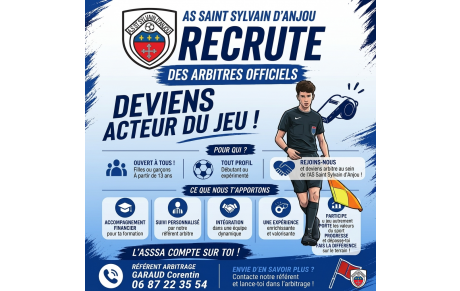 l'ASSSA RECRUTE DES ARBITRES !