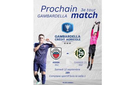 U18 rdv samedi 12 pour la Gambardella !