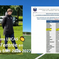 Lucas admis en formation BMF 2026 2027 👏